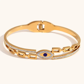 18k Gold Plated Evil Eye Bracelet